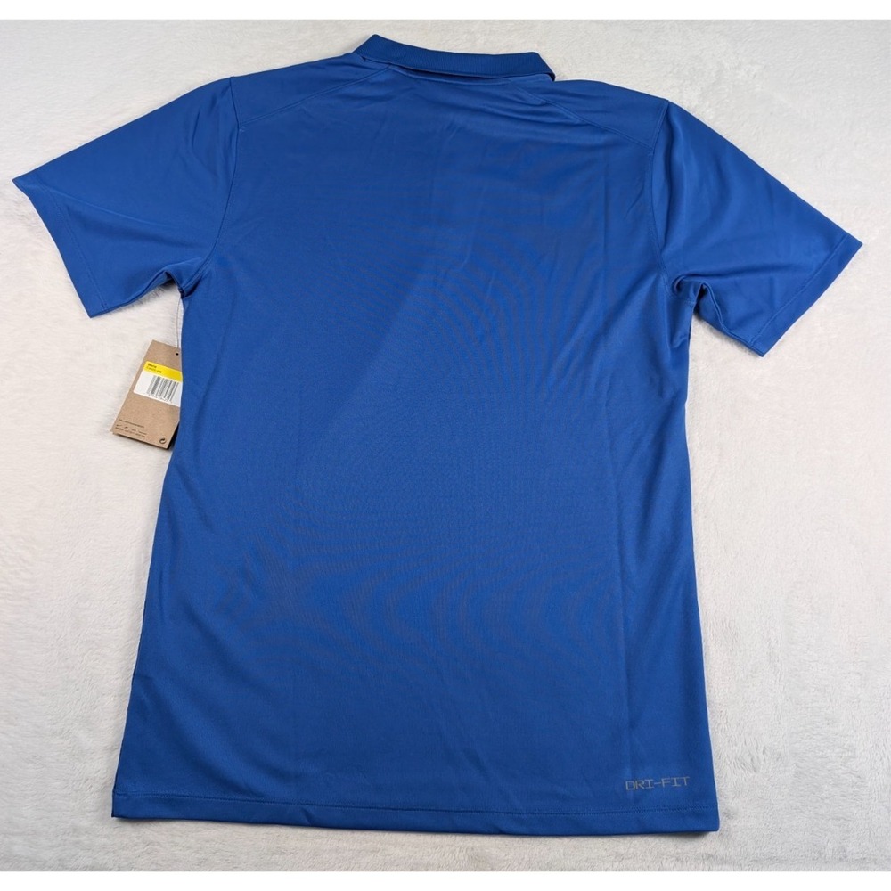 Nike Dri Fit Coaches‎ Victory Polo Shirt Mens Small Royal Blue Striped NWT. - Picture 9 of 10